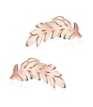 Leaf Shaped Silver Ear Stud STS-5146